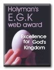 Holyman's E.G.K. Web Award